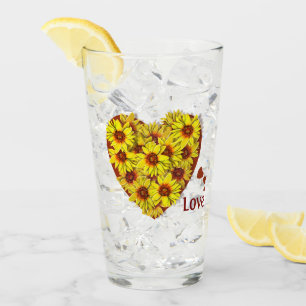 Verre à boire Cœur de Tournesol
