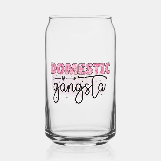 Verre à boire Gangsta domestique - Cadeau rose amu (Recto)