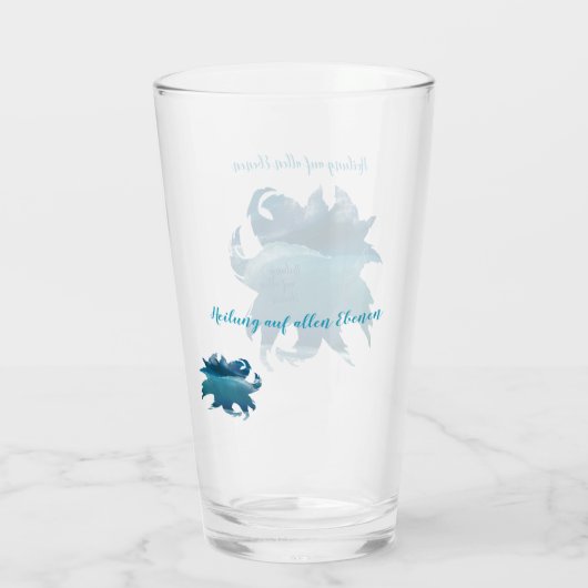 verre à boire "guérison à tous les niveaux" verre (Dos)