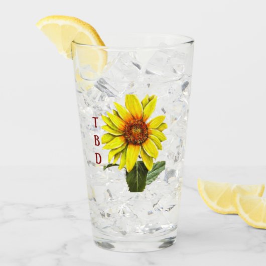 Verre à boire Tournesol (Devant glace)