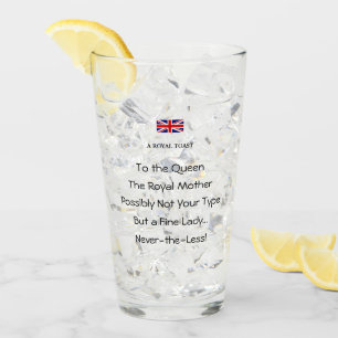 Verre à boisson de nouveauté drôle Toast royal de