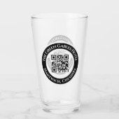 Verre à boissons d'hôtel ou de bar avec code QR (Dos)