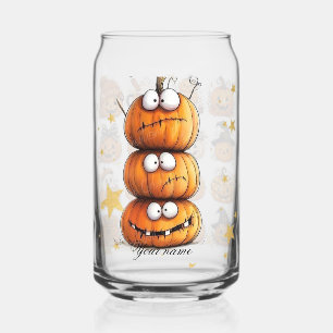 Verre à café glacé Happy Halloween citrouilles