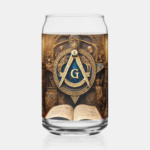 Verre à canne imprimé Freemason