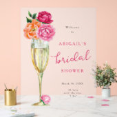 Verre à champagne Bright Peony Shower de Mariée gi (Mariage)