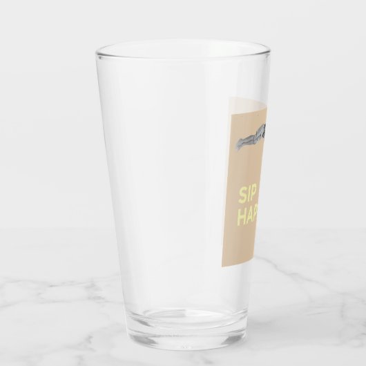 Verre A fun and quirky “Sip Happens” pint glass (Droite)