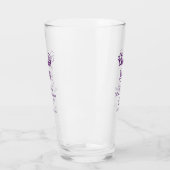 Verre À la future Mme nom de la mariée doodle violet (Gauche)