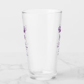 Verre À la future Mme nom de la mariée doodle violet (Droite)