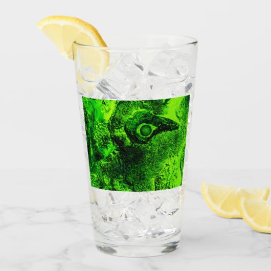 Verre à la recherche de vert (Devant glace)