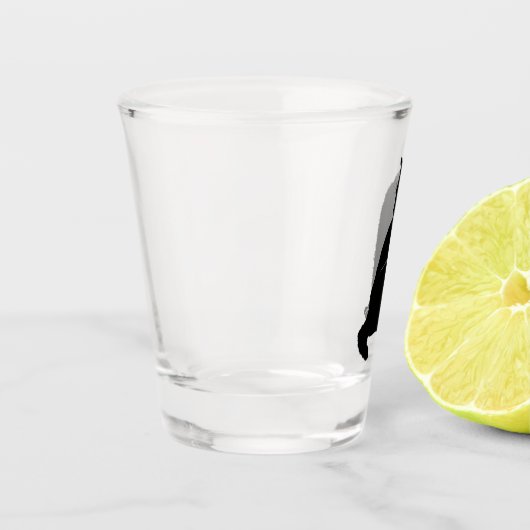 Verre à liqueur de chat noir (Gauche)
