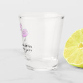 Verre à liqueur fait sur commande de Flamant rose (Droite)