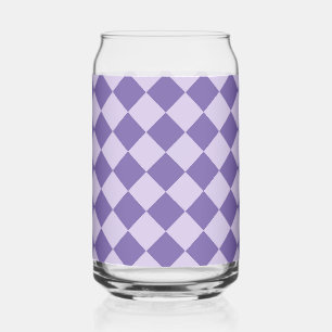 Verre à motif diamant à carreaux violet