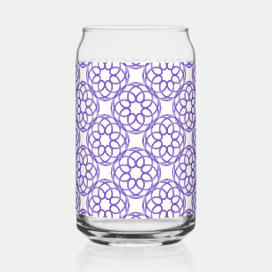 Verre à motif géométrique sans couture violet blan