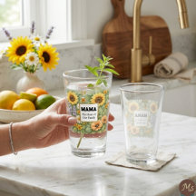 Verre à pied MAMA Tournesol Lavande Cadre Doré