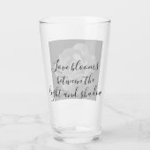 Verre à Pilsner Rose Noir & Blanc | Citation d'Amo (Dos)