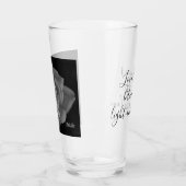 Verre à Pilsner Rose Noir & Blanc | Citation d'Amo (Gauche)