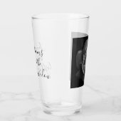 Verre à Pilsner Rose Noir & Blanc | Citation d'Amo (Droite)