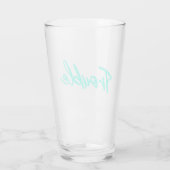 Verre à Pint à l'encre sarcelle – Trouble Brews (Dos)