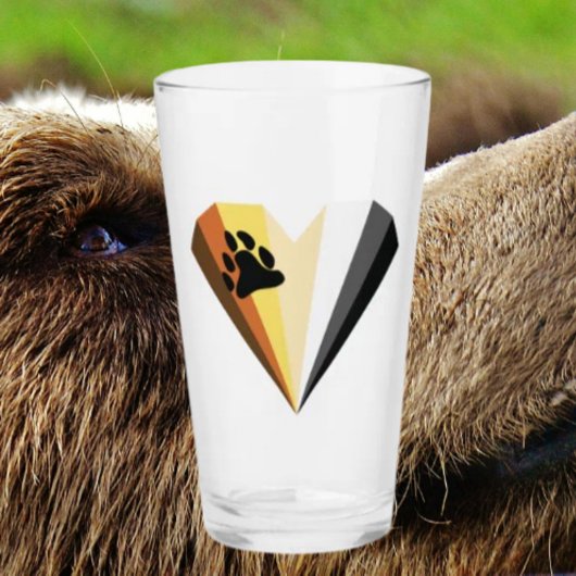 Verre à Pint Heart Bear Pride