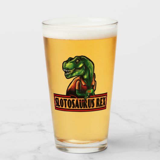 Verre à pint SJ Slotosaurus Rex (Devant (rempli))