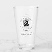 Verre à pinte 16 oz avec logo d'entreprise imprimé (Dos)