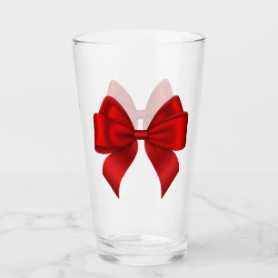 Verre à pinte à ruban rouge festif