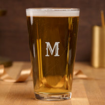 Bière Monogramme Elégante De Style Vintage Rustiqu