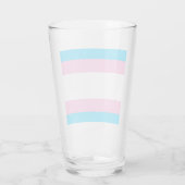 Verre à pinte de fierté trans : Buvez avec fierté (Dos)