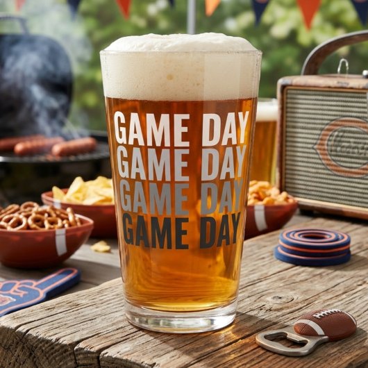 Verre à pinte en gras « Game Day Repeat »