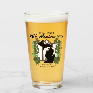 Verre à pinte pour la fête du 24e anniversaire de
