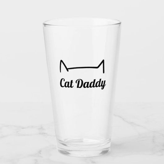 Verre à pinte pour papa chat (Devant)