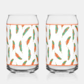 Verre à plumes orange et vert (Verso)
