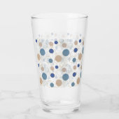 Verre à points de couleur sable et bleu de plage (Dos)