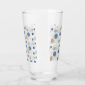 Verre à points de couleur sable et bleu de plage (Gauche)
