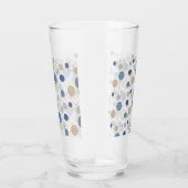 Verre à points de couleur sable et bleu de plage (Droite)
