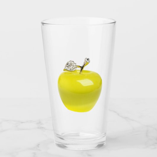 Verre à pomme jaune (Devant)
