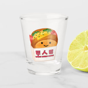 Verre A Shot 토 coréen 스 toast de rue 트