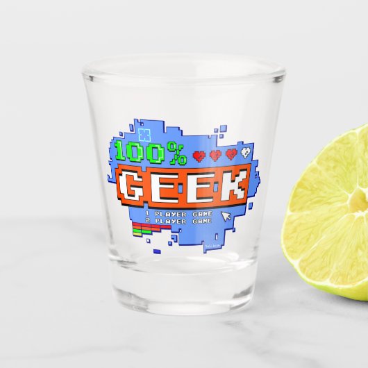Verre A Shot 100% Geek (Devant)