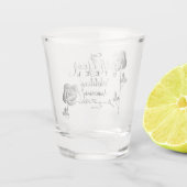 Verre A Shot 11e anniversaire Mariage avec Roses sidérurgiques (Dos)