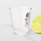 Verre A Shot 11e anniversaire Mariage avec Roses sidérurgiques (Gauche)