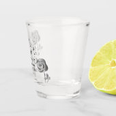 Verre A Shot 11e anniversaire Mariage avec Roses sidérurgiques (Droite)