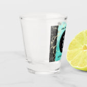 Verre A Shot 11ème anniversaire de Mariage turquoise (Gauche)