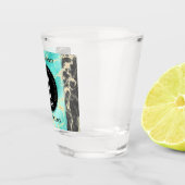 Verre A Shot 11ème anniversaire de Mariage turquoise (Droite)