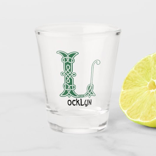 Verre A Shot 16e siècle Celtic Knot Capitale décorative L (Devant)