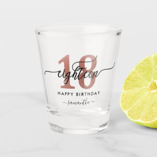 Verre A Shot 18e anniversaire Rose Gold
