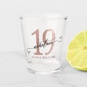 Verre A Shot 19th Birthday Rose Gold 