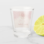 Verre A Shot 20e Anniversaire Ruby Red Glitter Champagne-Or  (Dos)