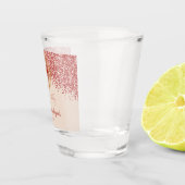 Verre A Shot 20e Anniversaire Ruby Red Glitter Champagne-Or  (Droite)