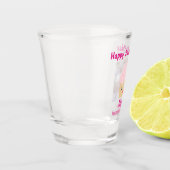 Verre A Shot 21e Joyeux Anniversaire mignon Cupcake rose Souven (Gauche)
