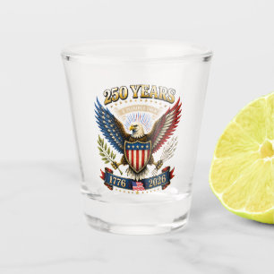 Verre A Shot 250 ans d'Amérique 1776 2026 250e anniversaire 